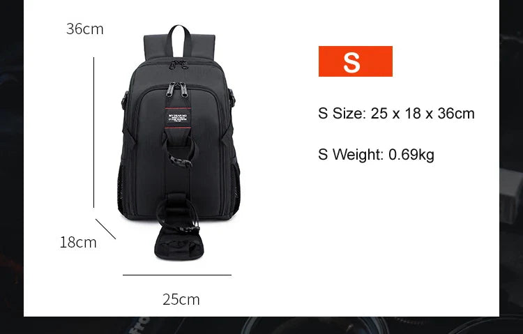 Large Waterproof Camera Backpack — DSLR & Video Tripod Bag with Rain Cover for Canon, Nikon, Sony, Pentax