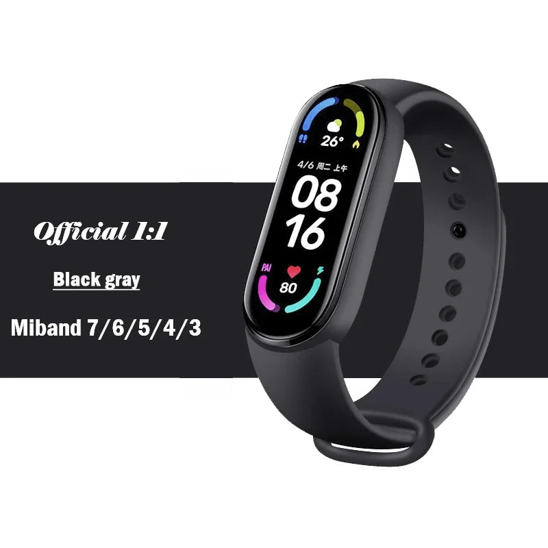 Silicone Strap for Xiaomi Mi Band 3-7 NFC – Sport Replacement Wristband Bracelet