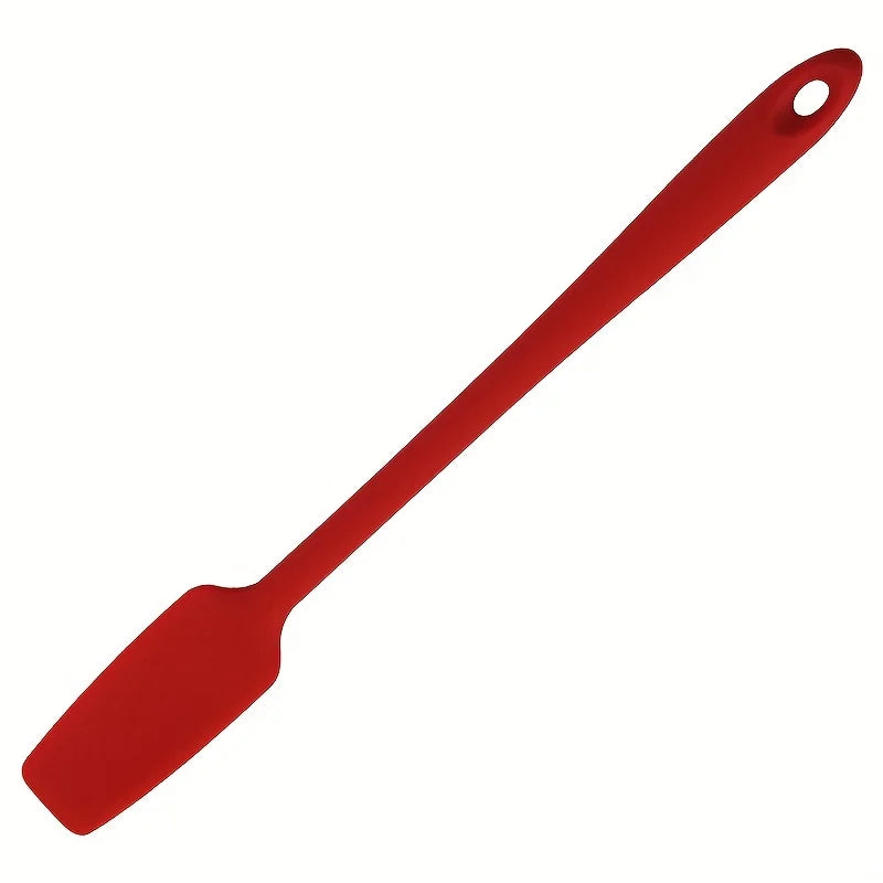 Long Handle Silicone Spatula Jar Scraper – Non-Stick Rubber Kitchen Tool for Blenders, Smoothies, Cooking & Baking