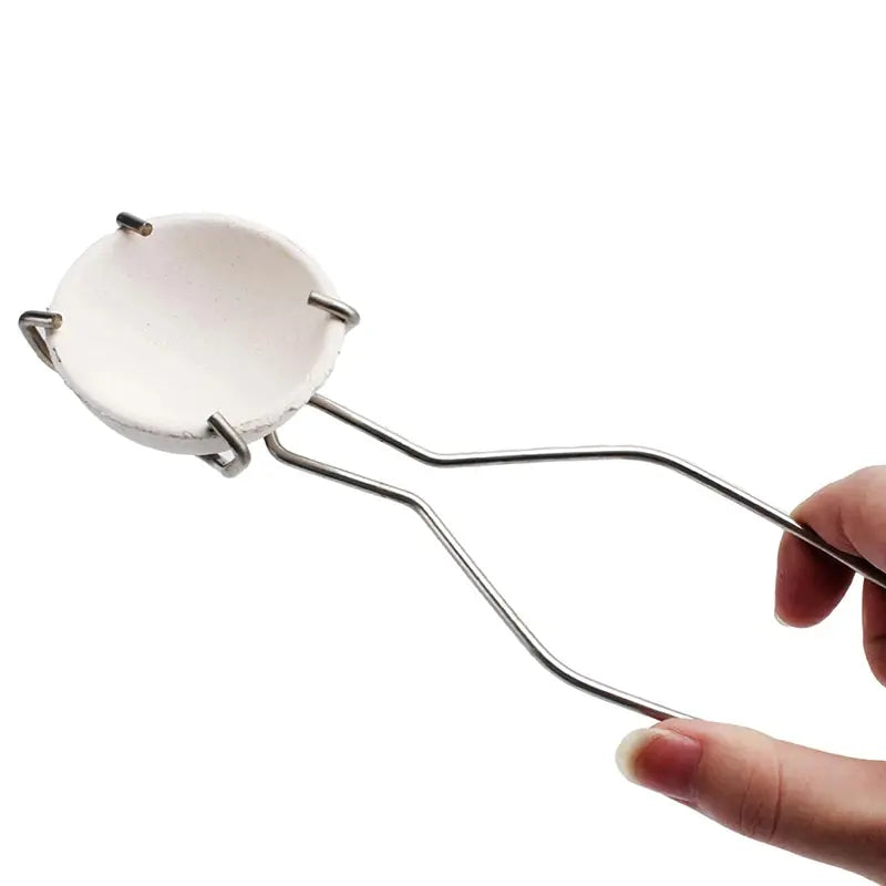 25cm Gold Melting Bowl Furnace Accessories: Stainless Steel Clamp Pliers for Crucible Handling and Melting Efficiency
