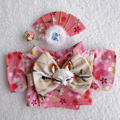 17cm Labubu V1-V3 Doll Clothes – Traditional Kimono Outfit Accessories, Fashion Gift