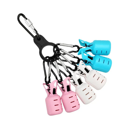 Squid Jig Bait Protector Kit - 6-Piece Octopus Egi Hook Covers with Carabiner