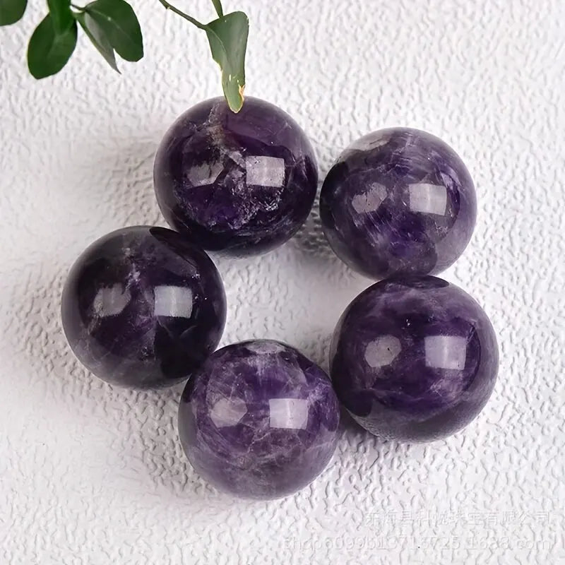 5PCS Natural Amethyst Healing Crystal Gems – Energy Stones for Yoga & Home Decor