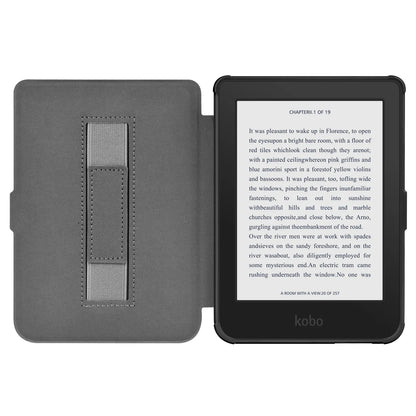 Case for Kobo Clara Colour BW 2024 & 2E – 6" Sleep/Wake Ebook Cover with Hand Strap Holder (N367/N365/N506)