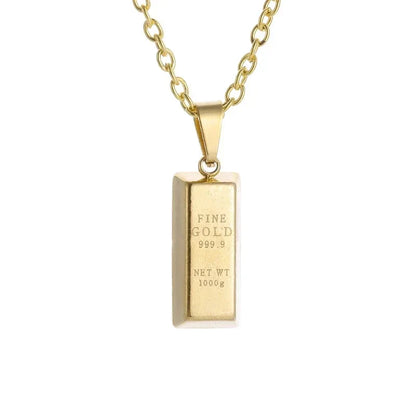 Stainless Steel $100 Bill Pendant Necklace for Men & Women – Fashion Lucky Wealth Jewelry Gift Necklace