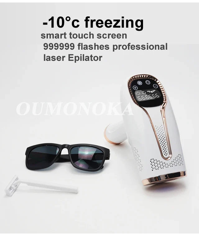 Body Bikini IPL Hair Removal Device – 999,999 Flashes, Permanent Painless Laser Epilator for Women, Home Use
