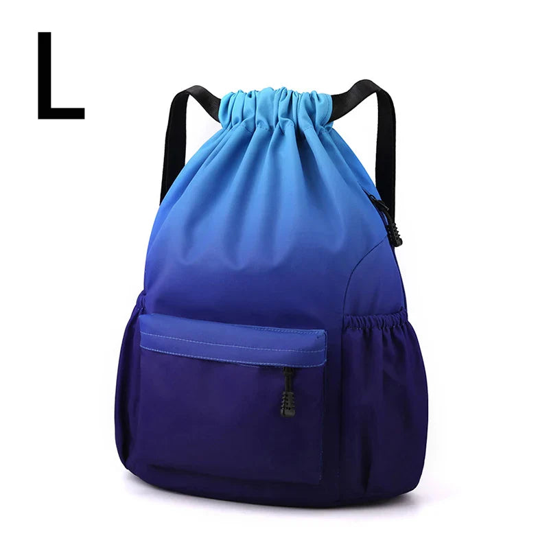 Bundle Pocket Waterproof Nylon Backpack — Portable Sports Bag for Outdoor, Camping, Swimming, Fitness, and School Use