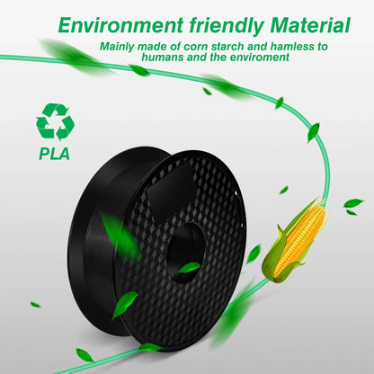KINGROON 10KG PLA/ABS/PETG Filament 1.75mm – 10 Rolls Black, White, Gray for 3D Printing