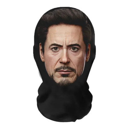 3D Realistic Face Mask - Celebrity Style Full Face Stretch Mesh Cosplay Balaclava for Role Play, Hip Hop & Costume Events