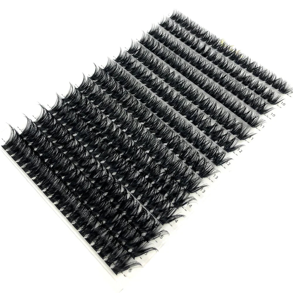 HBZGTLAD 280Pcs 3D Mink Eyelash Clusters Set – Handmade 10D 60D 80D Natural Style False Eyelashes Extension Bundle Pack