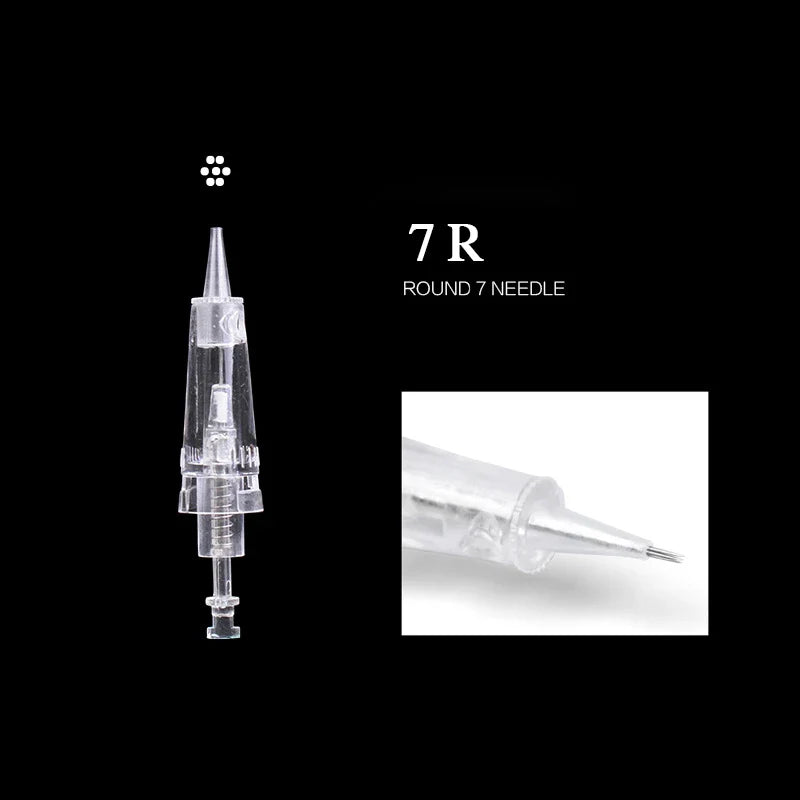 5/10PCS Microblading Bayonet Needles – 1D/1R/3R/5R/5F/Nano Cartridge for PMU Eyebrow, Lip & Eyeliner Tattoo