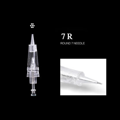 5/10PCS Microblading Bayonet Needles – 1D/1R/3R/5R/5F/Nano Cartridge for PMU Eyebrow, Lip & Eyeliner Tattoo