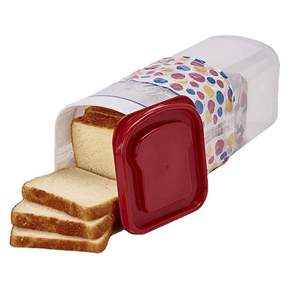 Rectangular Bread Box with Handle - Translucent Cake Container Packaging for Dry and Fresh Foods - Loaf Cake Keeper and Storage Case