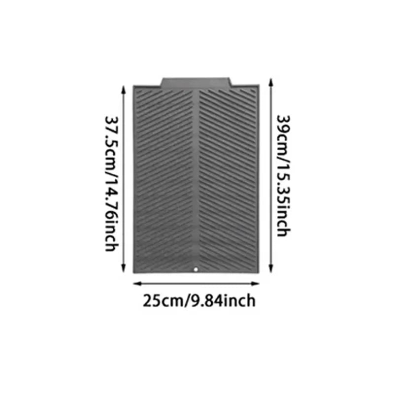 WCIC Silicone Draining Board Mat | S/M/L Folding Dish Drying Pad, Heat Resistant, Eco-Friendly for Pots & Cups