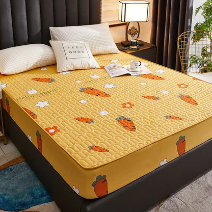 Waterproof Thick Quilted Mattress Cover — Latex Pad, Skin-Friendly Fitted Sheet Protector, 150/160/180x200cm