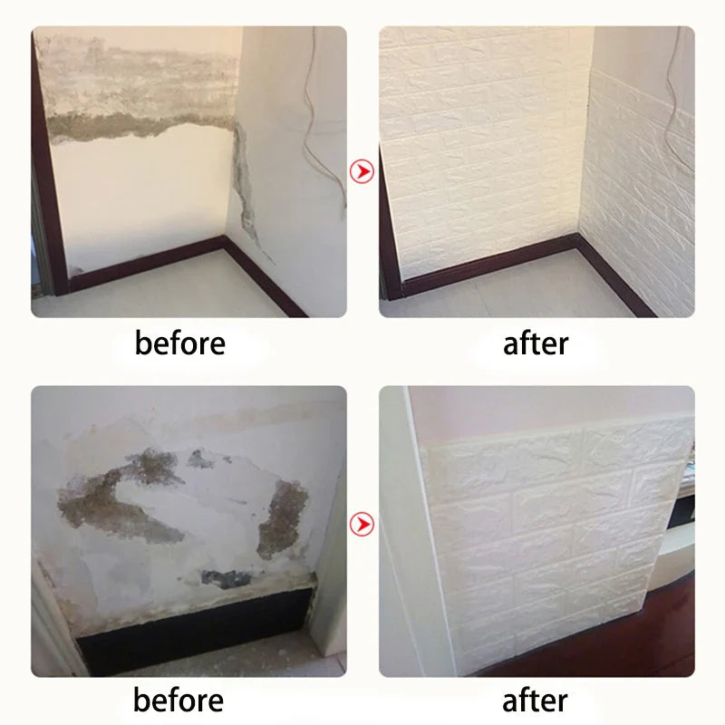 3D Self-Adhesive Foam Brick Wallpaper – Antique Waterproof Wall Stickers for Living Room & Bedroom Decoration