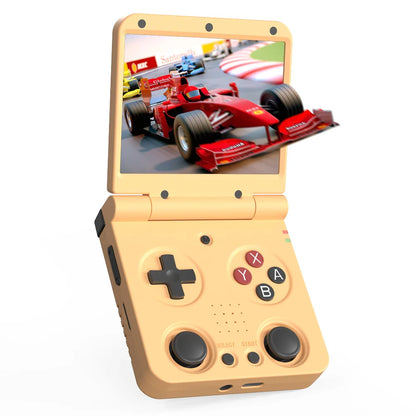 MIYOO Flip V2 Handheld Retro Game Console – 3.5'' IPS Screen, Compact & Portable Gaming Device for Travel or Gifts