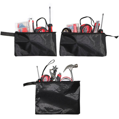 Waterproof Oxford Canvas Tool Bag — 420D Zipper Organizer, Portable Travel Storage Pouch for Tools & Accessories