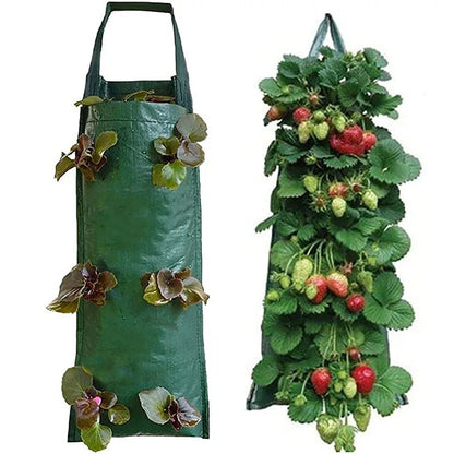 Multi-Function Hanging Grow Bag - Upside Down Planter for Strawberries, Tomatoes, Potatoes, Vegetables & Flowers - Garden Decoration