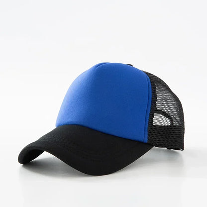 Custom Logo Trucker Hat - Adjustable Polyester Mesh Baseball Cap for Men & Women