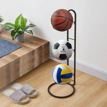 Indoor Children's Basketball Storage Rack: Ball, Football, and Volleyball Holder for Kindergarten