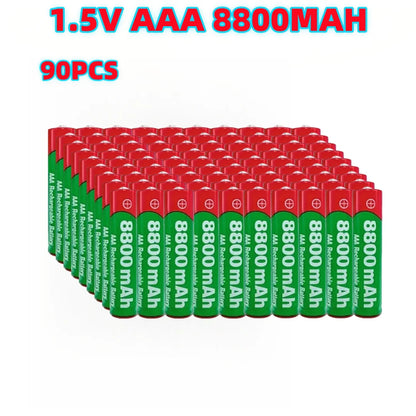 NEW 8800mAh Rechargeable AAA Alkaline Battery – 1.5V for Clocks, Mice, Computers, Toys & More