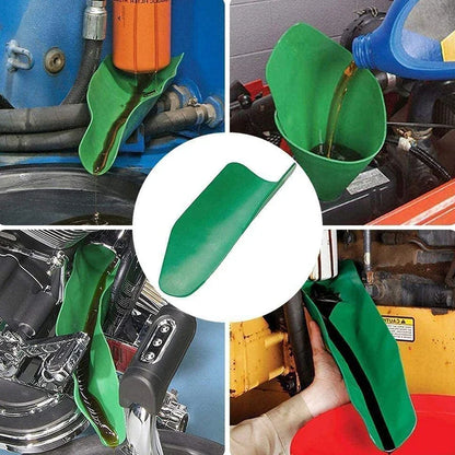 Flexible Oil Drainage Guide Tool - Shapeable Folding Funnel for Easy Oil Transfer, Returns to Original State