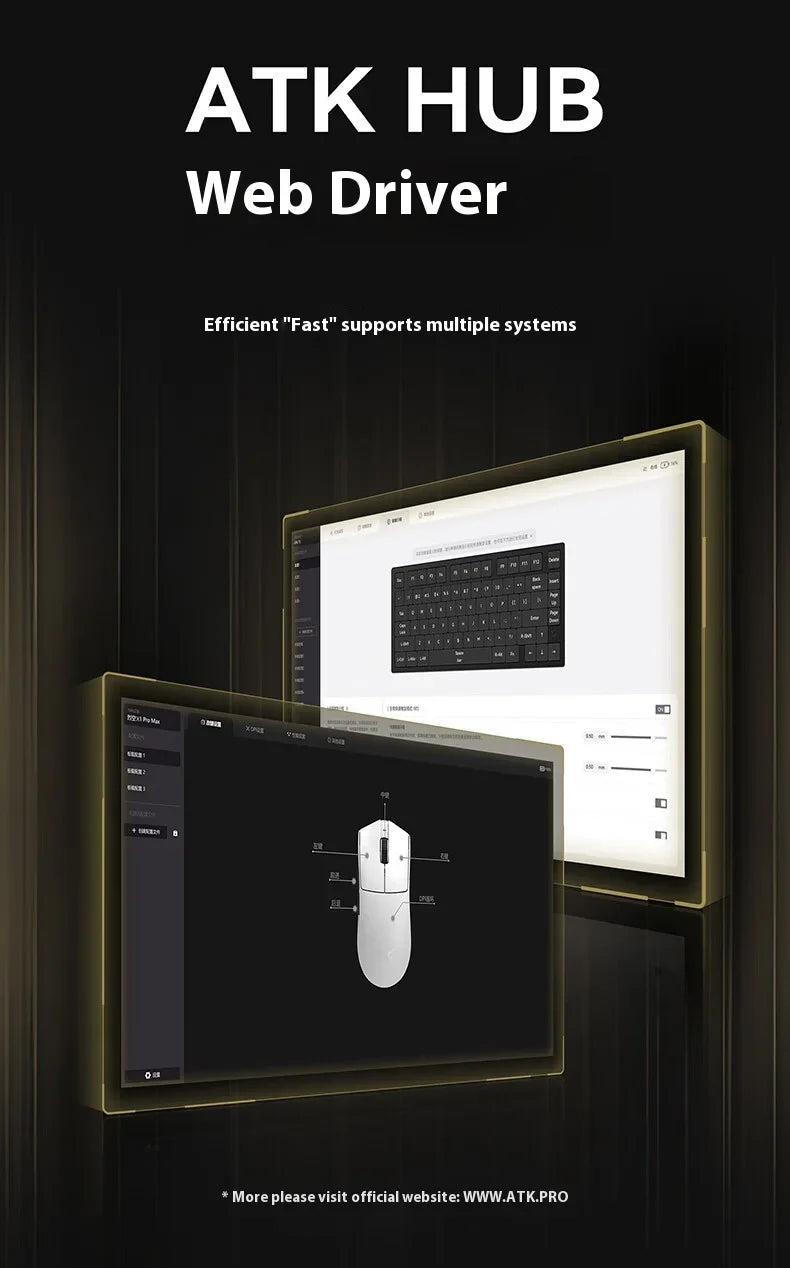 NEW ATK X1 Ultimate Wireless Gaming Mouse — PAW3950 Ultra, 8K Polling Rate, 2.4G, 0.3ms, 500mAh, 750IPS, 42,000 DPI for PC & Laptop