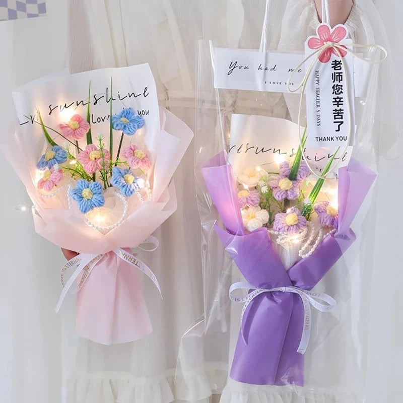 Graduation Bouquet 2025 – Crochet & Knitted Artificial Flowers for Wedding, Valentine’s & Special Occasion Gifts