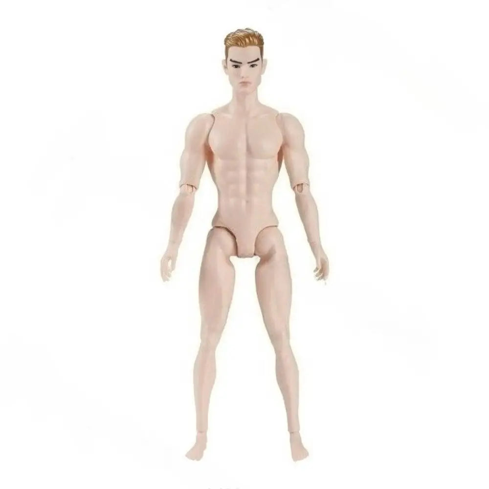 1/6 Male Action Figure Doll — 35cm Multi-Joint Strong Man Body with 13 Joints DIY Toy (White/Normal/Tan)