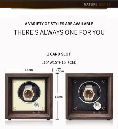 IBBETON Luxury Wood Watch Winder – High-End Automatic Watch Box (2/4/6 Slots) with Mabuchi Mute Motor & Storage Cabinet