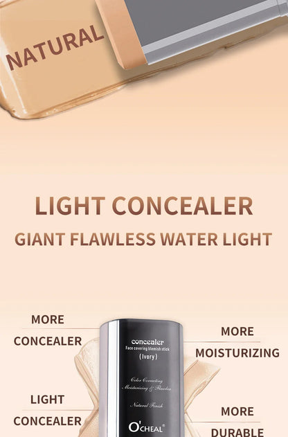 Ocheal Face Foundation Contour Stick – Long-Wear Lightweight Concealer & Blemish Brightening Makeup