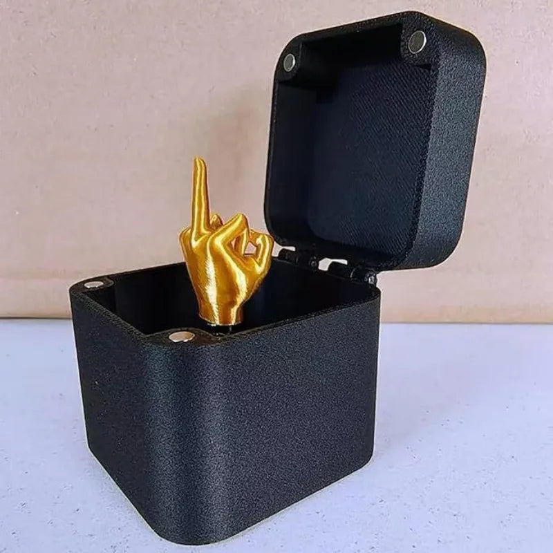 Christmas Middle Finger Prank Gift Box – Funny Creative Office & Home Desk Decoration