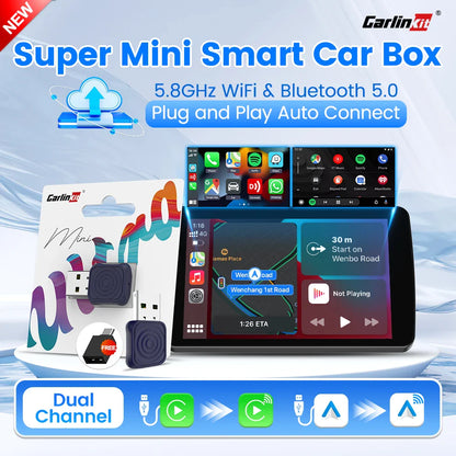 CarlinKit 5.0 Mini Ultra/Pro Wireless CarPlay & Android Auto Adapter – OEM Car Upgrade Dongle with WiFi & Bluetooth Auto Connect Support