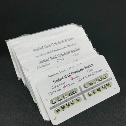 10 Packs Dental Orthodontic Metal Braces – Mini Roth/MBT/Edgewise 022 Slot Brackets for Dentist Treatment