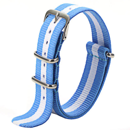 Nylon Watch Strap 16mm 18mm 20mm 22mm — Waterproof Army Sport Watch Band Replacement Belt