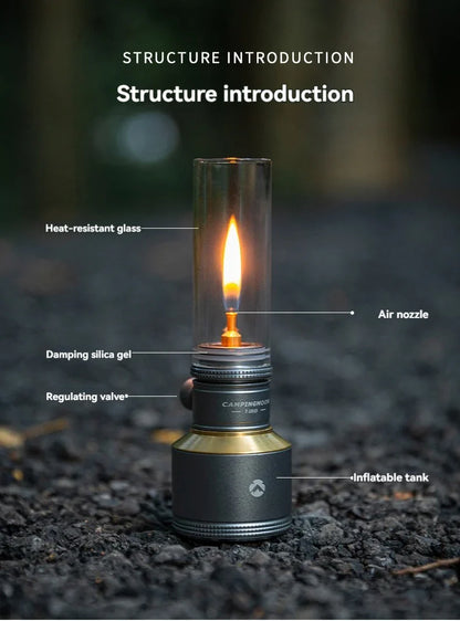 CAMPINGMOON Inflatable Aluminum Can Candle Light Set — Portable Camping & BBQ Atmosphere Lanterns