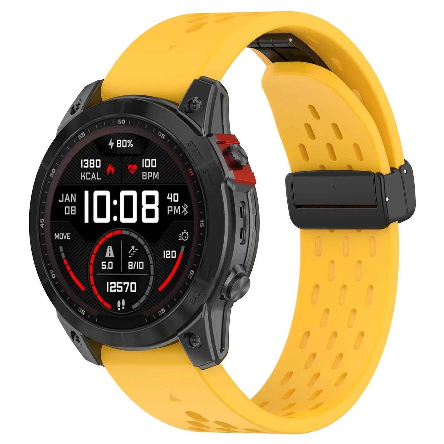 Quick Fit Silicone Strap for Garmin Fenix & Forerunner — 26mm, 22mm, 20mm Bands for Fenix 7X/7 Pro/6X/6/5X/5 Plus, Tactix 7, Forerunner 965/955, Enduro
