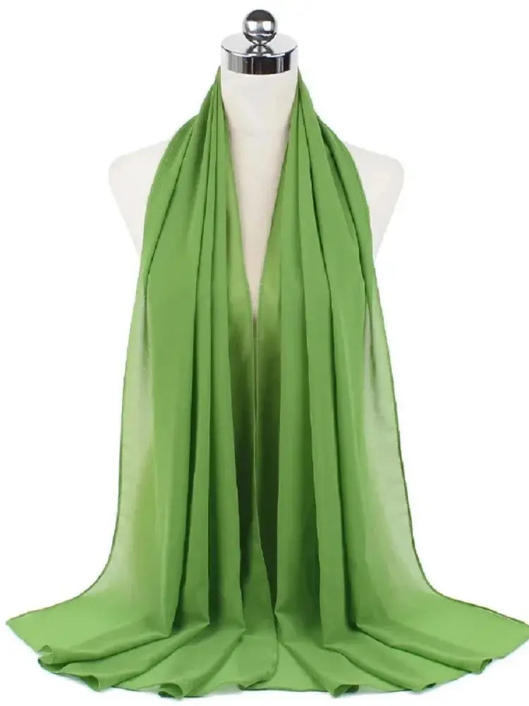Women’s Solid Chiffon Instant Hijab – Ready-to-Wear Islamic Scarf, Muslim Shawl & Arab Head Wrap