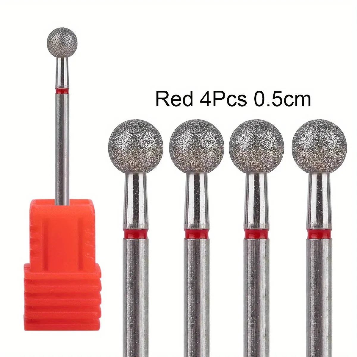 1/2/4Pcs Diamond Nail Drill Bit Set - Rotary Electric Milling Cutters for Manicure, Pedicure, Cuticle & Nail Tools Accessories
