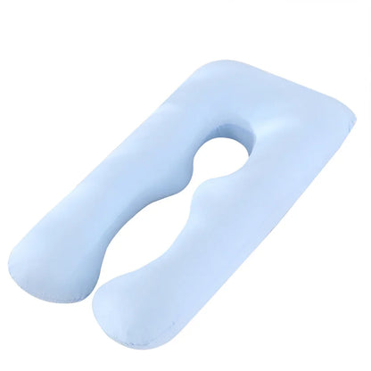 Soft Fleece U-Shaped Pregnancy Pillow – Multi-Function Side & Lumbar Support Cushion for Women