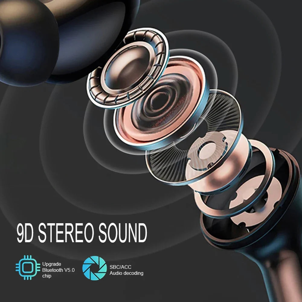 Thinkplus Wireless Bluetooth Earphones - ANC Noise Reduction, HD Mic Call & Gamer Earbuds with LED Touch Screen Control