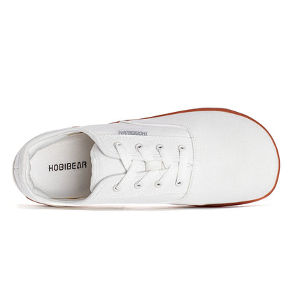 HOBIBEAR Men’s Barefoot Canvas Shoes – Minimalist Zero Drop Sneakers with Wide Fit
