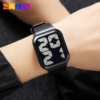 SKMEI 1995 Luxury Digital Sport Watch – Waterproof, Minimalist Design for Men and Women, Wristwatch for Girls and Boys