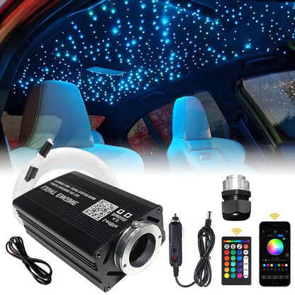 12W RGBW Starry Sky Car Ceiling Light - Fiber Optic APP Control Interior Atmosphere Light for Car & Home Decor