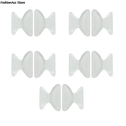 5 Pairs Adhesive Silicone Glasses Nose Pads - Non-Slip Clear & Black Thin Nosepads for Eyeglasses & Sunglasses