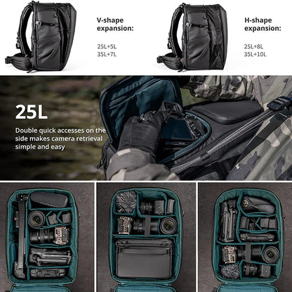 PGYTECH OneMo 2 Camera Backpack – Waterproof Shoulder Bag for Canon, Fuji Cameras & 16" Laptop