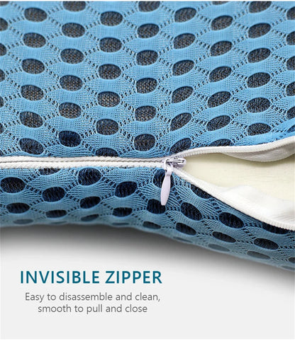 Breathable Memory Foam Lumbar Pillow — Car & Bed Cushion for Waist Support and Sleeping Comfort