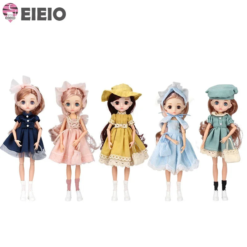 26cm BJD Doll for Girls – Purple Hair Fashion Princess with Big Eyes & Accessories Gift