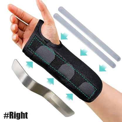 Adjustable Wrist Brace for Carpal Tunnel Relief — Night Support with Splints for Injury, Pain, Sprain, and Tendonitis
